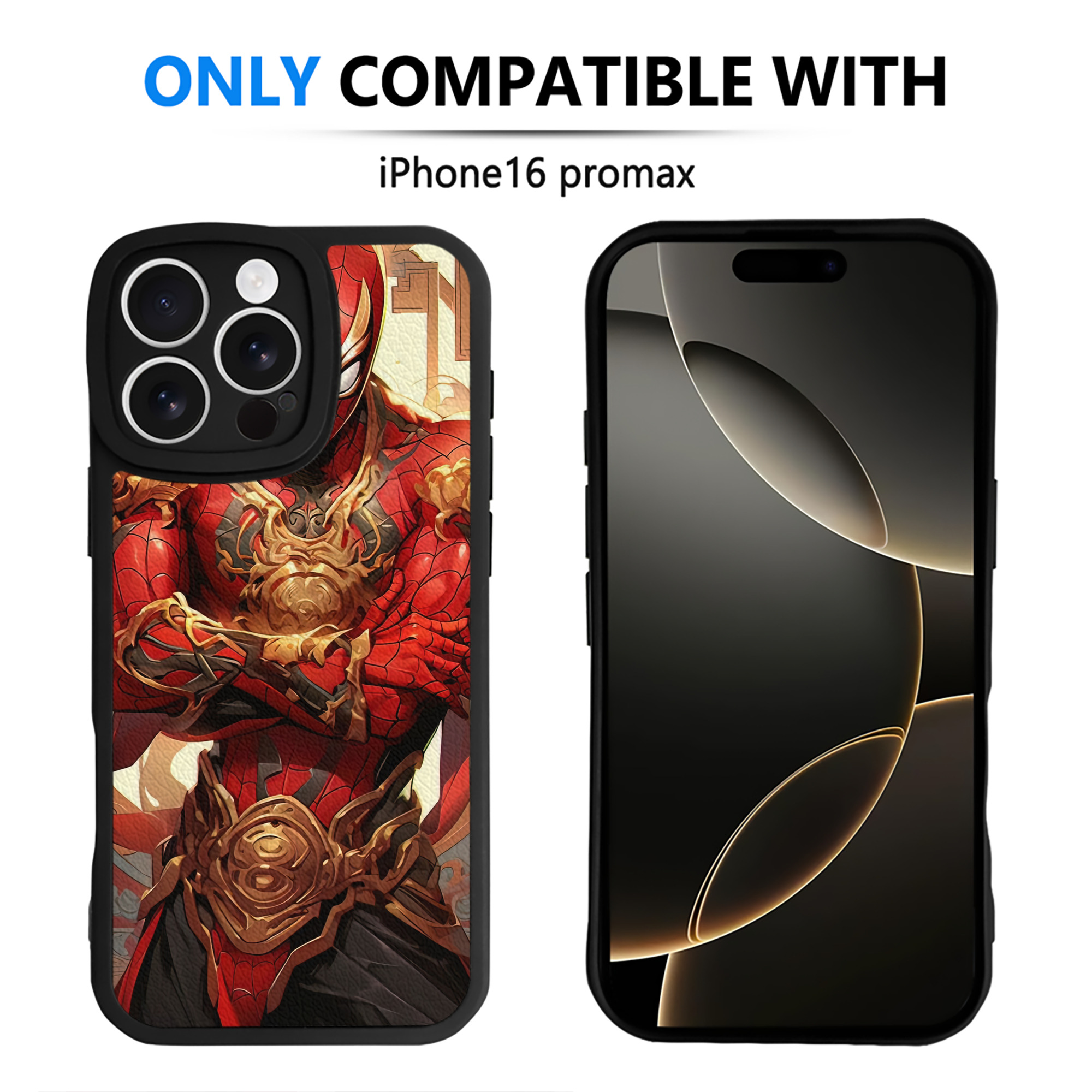 Spider Man スパイダーマン 【iPhone 16シリーズ対応】シリコンスマホケース（レザー調） 材質：シリコン